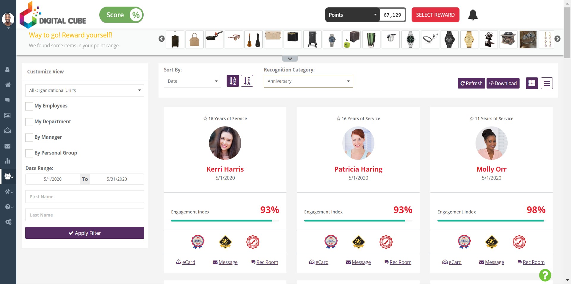C.A.Short - Employee Recognition Tool