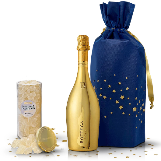 Bottega Gold Prosecco and Lolli & Pops Champagne Gummy Bears Gift Set