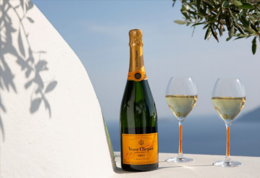 Engraved Veuve Clicquot Yellow Label Brut Champagne