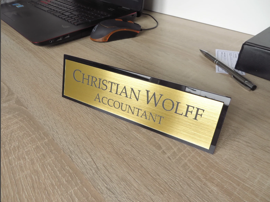 Executive Personalised Desk Name Plate