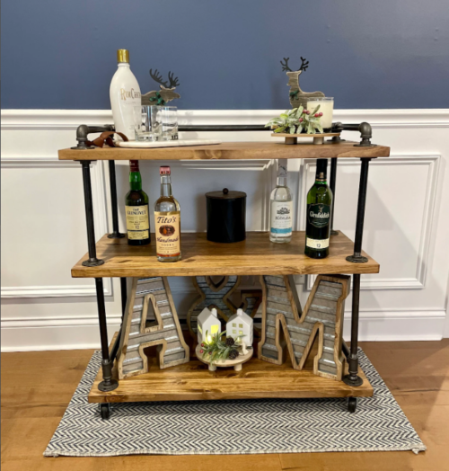 Industrial Bar Cart