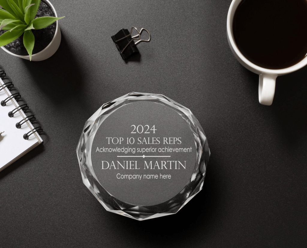 Personalized Crystal Paperweight