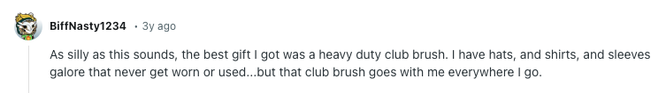 Reddit - Golf Comment - Brush