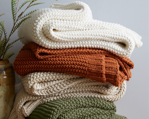 cotton fisherman throw